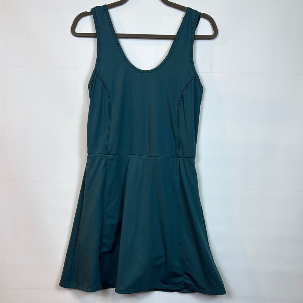Xersion Teal Blue Quick-Dri Performance Athletic dress with built in shorts, M
